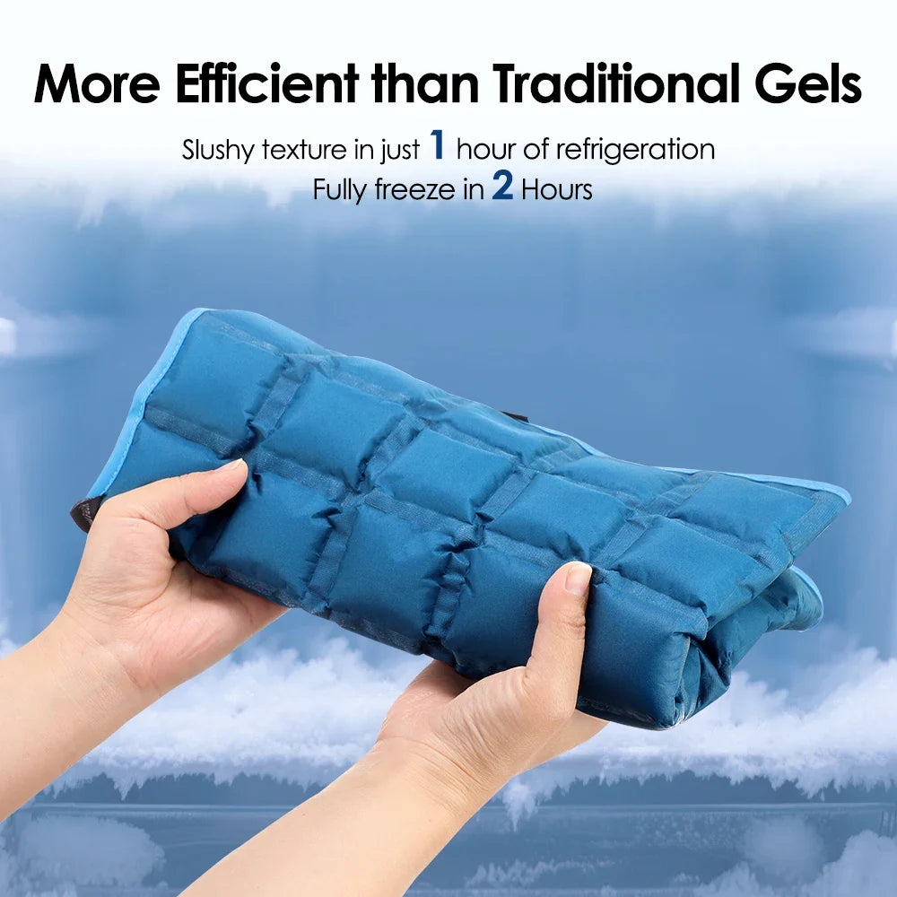 Large 13x22 Inch Reusable Ice Pack — Hot & Cold Wrap for Back, Knee, Leg, Neck, Shoulder & Hip Pain Relief