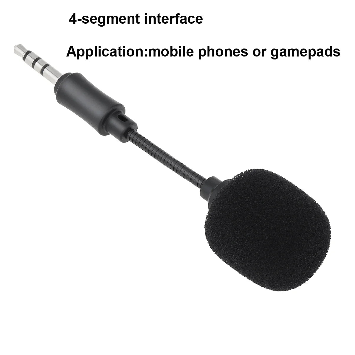 Mini 3.5mm Jack Flexible Capacitive Microphone for Mobile Phone PC Laptop Notebook