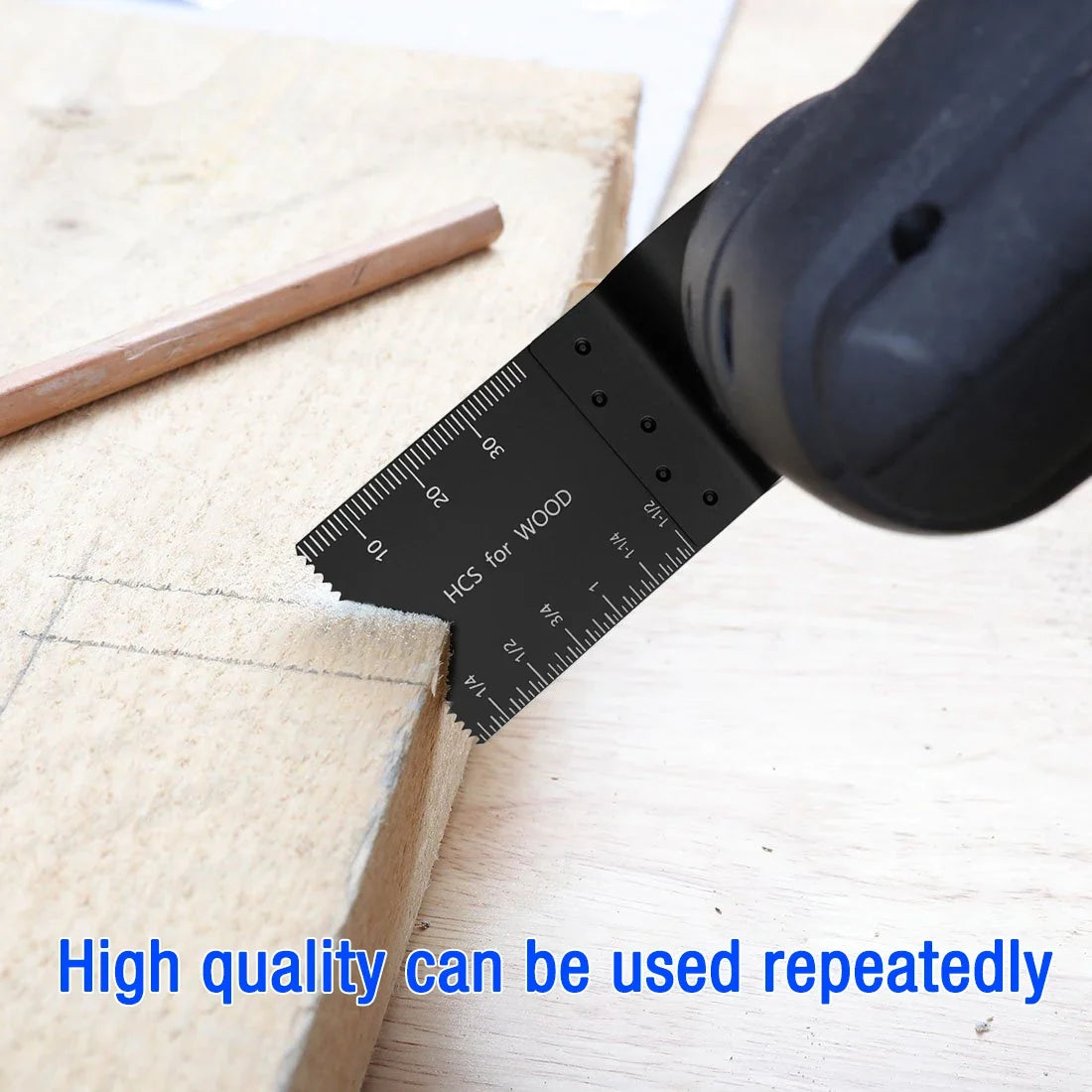 Universal Oscillating Saw Blades - 5-60PCS Multi Tool Cutting Blades with Scale for Wood, Dremel, Milwaukee & DIY Projects