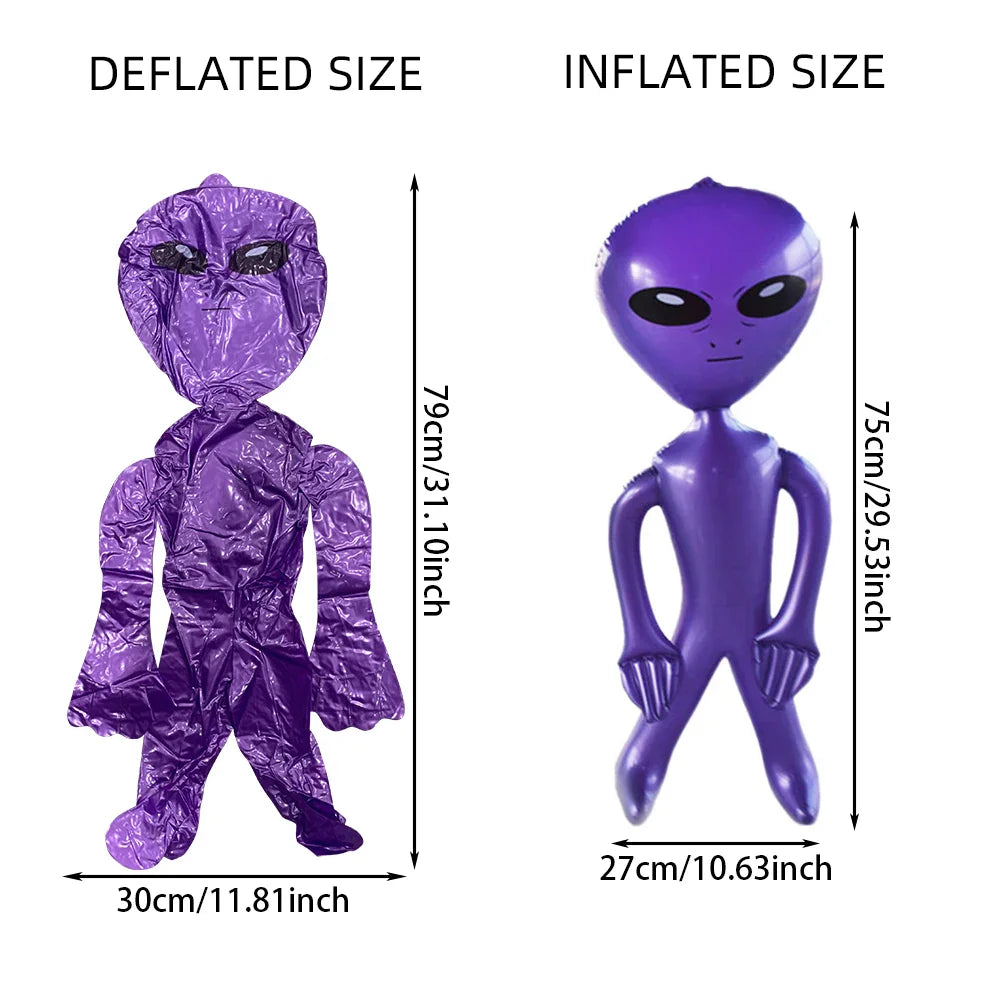 Inflatable Alien Toy –  33" & 63" Sizes, Perfect for Alien-Themed Halloween Parties & Gifts