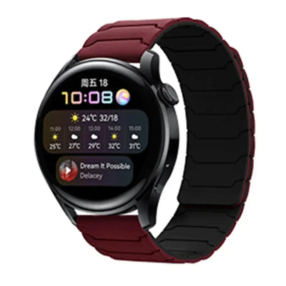 22mm Magnetic Silicone Watch Strap – Replacement Sport Wristband for OnePlus Watch 3/2R/2 & OPPO Watch X/X2/4 Pro 46mm Band