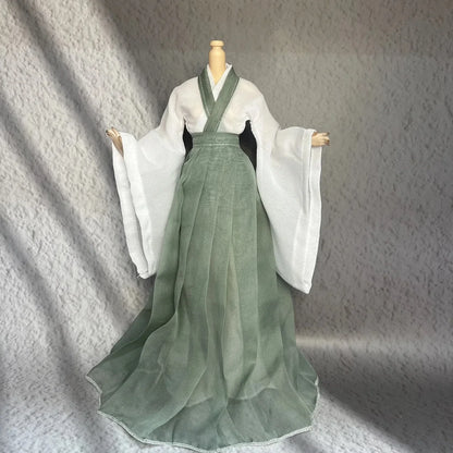 30cm 1/6 Scale Female Soldier Doll Outfit – Ancient Style Hanfu Cloak Suit for 12-Inch Action Figures, Toy Gift
