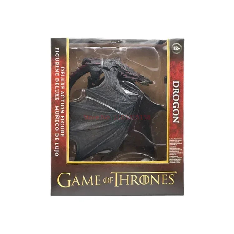 19cm Game of Thrones Viserion Frost Wyrm Figure - Black Dragon PVC Action Toy & Collectible Gift