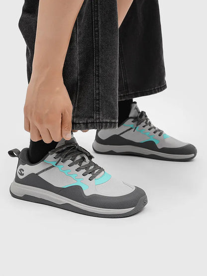 HOBIBEAR Unisex Walking Sneakers – Lace-Up Artificial Leather Hiking & Running Shoes for Men & Women