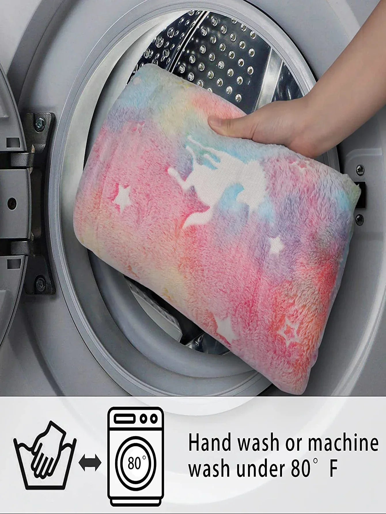 Luminous Unicorn & Dinosaur Plush Blanket – Glow-in-the-Dark Soft Flannel Throw for Boys & Girls, Christmas Gift