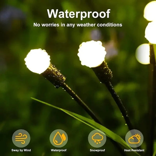 Solar Wind Firefly Garden Lights – LED Outdoor Lawn Lamp with Wind-Driven Effect, Landscape Ground Plug Holiday Garden Decoration