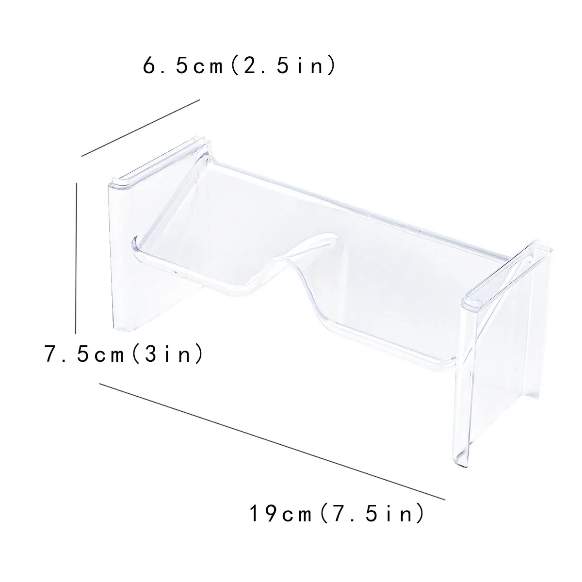 2-Pack Transparent Stacking Glasses Rack – Desktop Sunglasses Display Holder