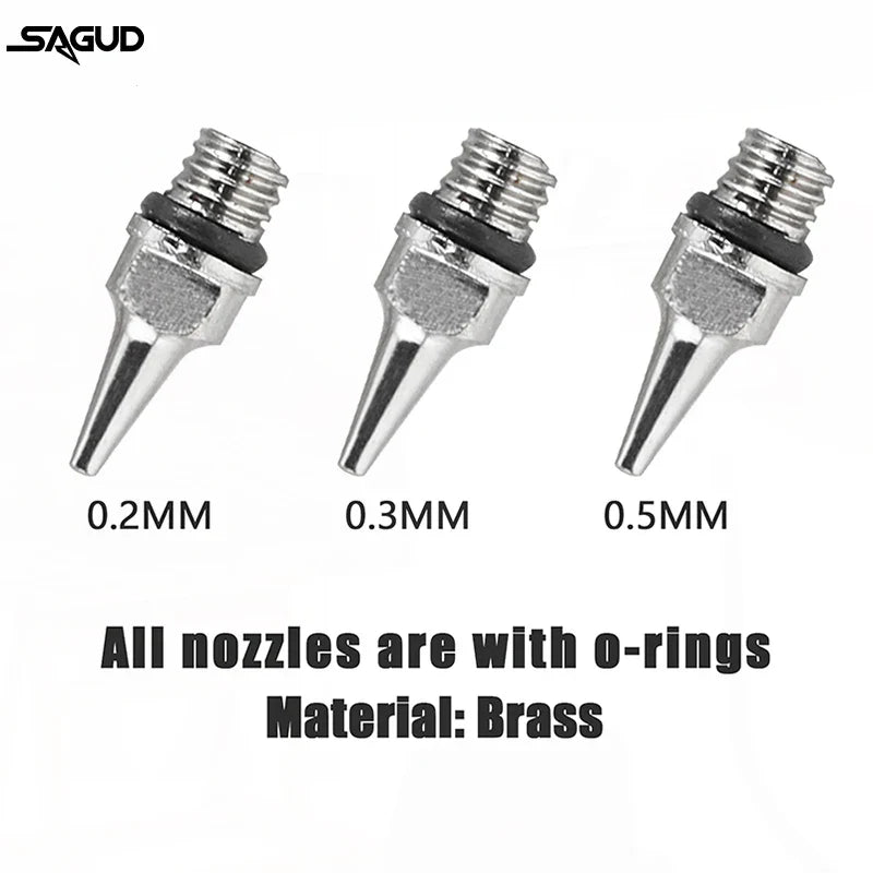 Airbrush Nozzle & Needle Replacement Kit – 0.2/0.3/0.5mm Repair Accessories for Various Airbrush Models