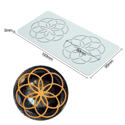 Various Leaves & Geometric Flower Silicone Cake Lace Mold — Cake Decorating Border Tool for Baking