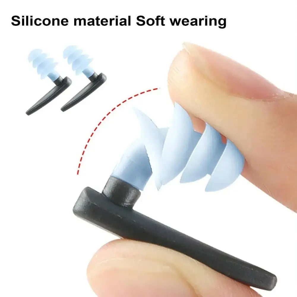Comfy 4-Layer Silicone Swimming Ear Plugs – Waterproof Ear Protection for Bathing & Swimming