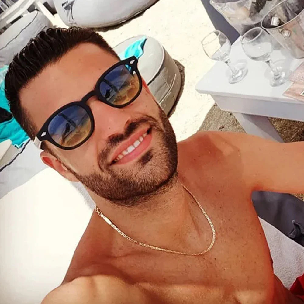 JNPCXI Retro Round Sunglasses – Punk Leopard Rivet Fashion Shades UV400 for Men & Women