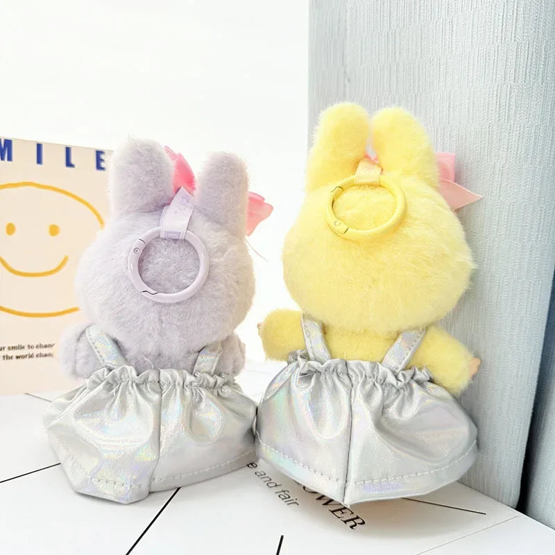 15-17cm Labubu Doll Clothes Set — Trendy Cute Laser Dress with Hairband Accessories
