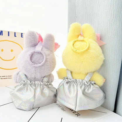 15-17cm Labubu Doll Clothes Set — Trendy Cute Laser Dress with Hairband Accessories
