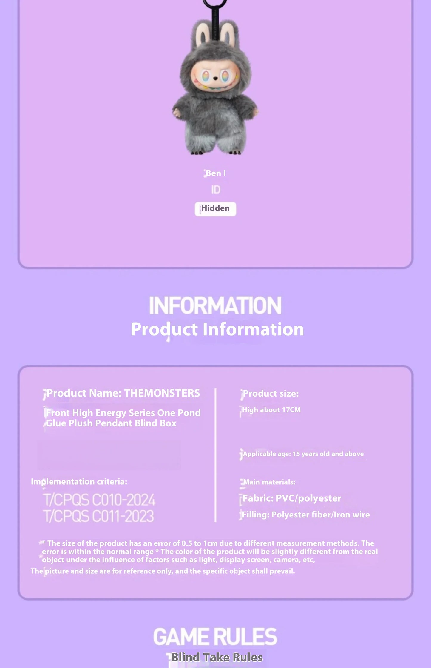 Genuine Labubu 3.0 The Monster Series Blind Box — Original Vinyl Face Pendant, Unique Girl’s Birthday Gift