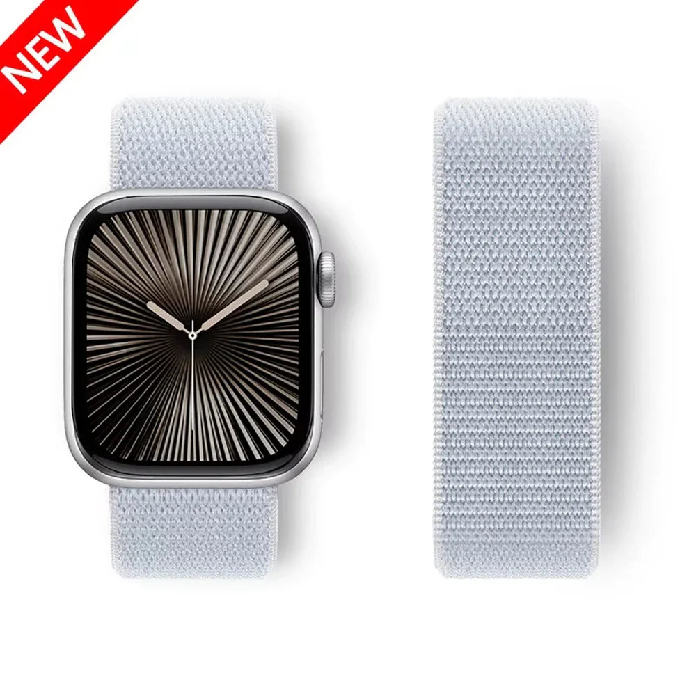 Sport Loop Strap for Apple Watch Band 40mm–49mm – Compatible with Series 3–10, SE & Ultra Adjustable Bracelet