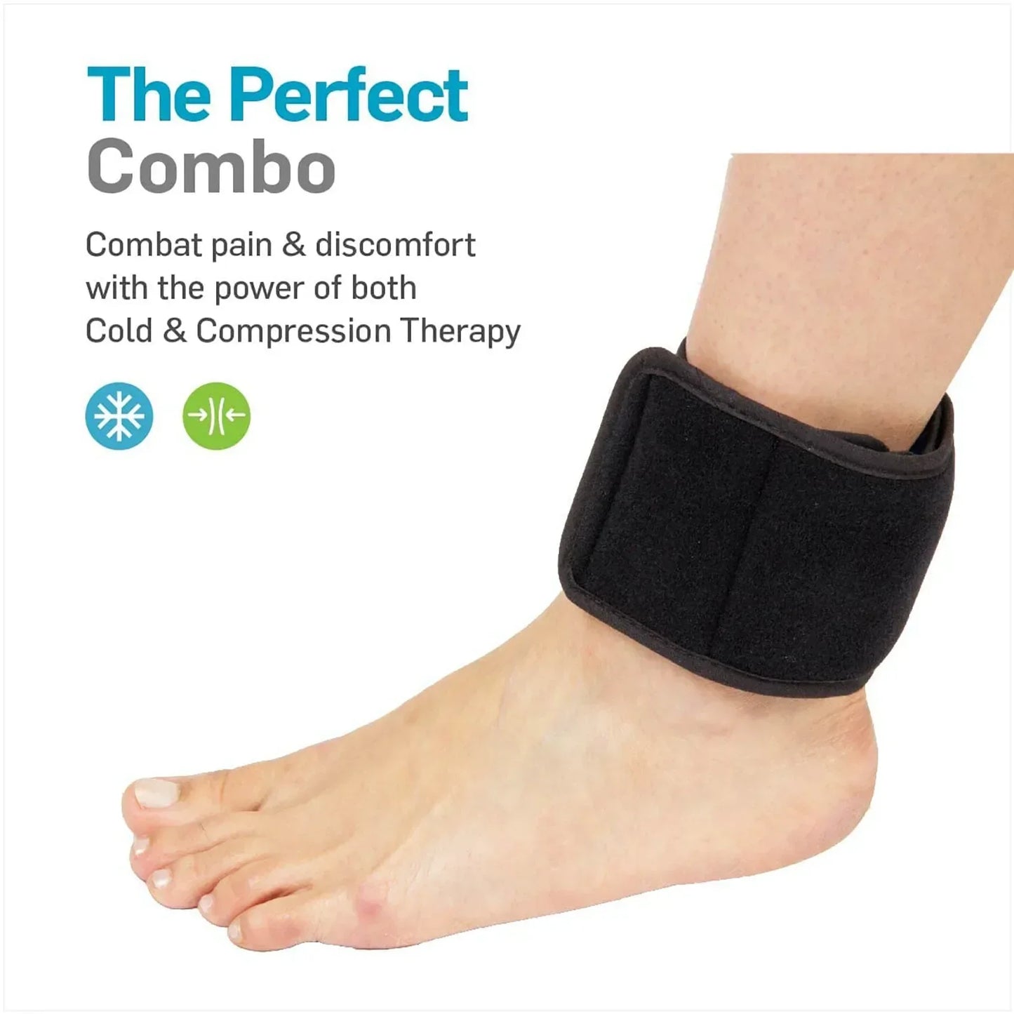 Small Reusable Gel Ice Pack — Cold Therapy Wrap for Hand, Wrist, Elbow & Foot Pain Relief