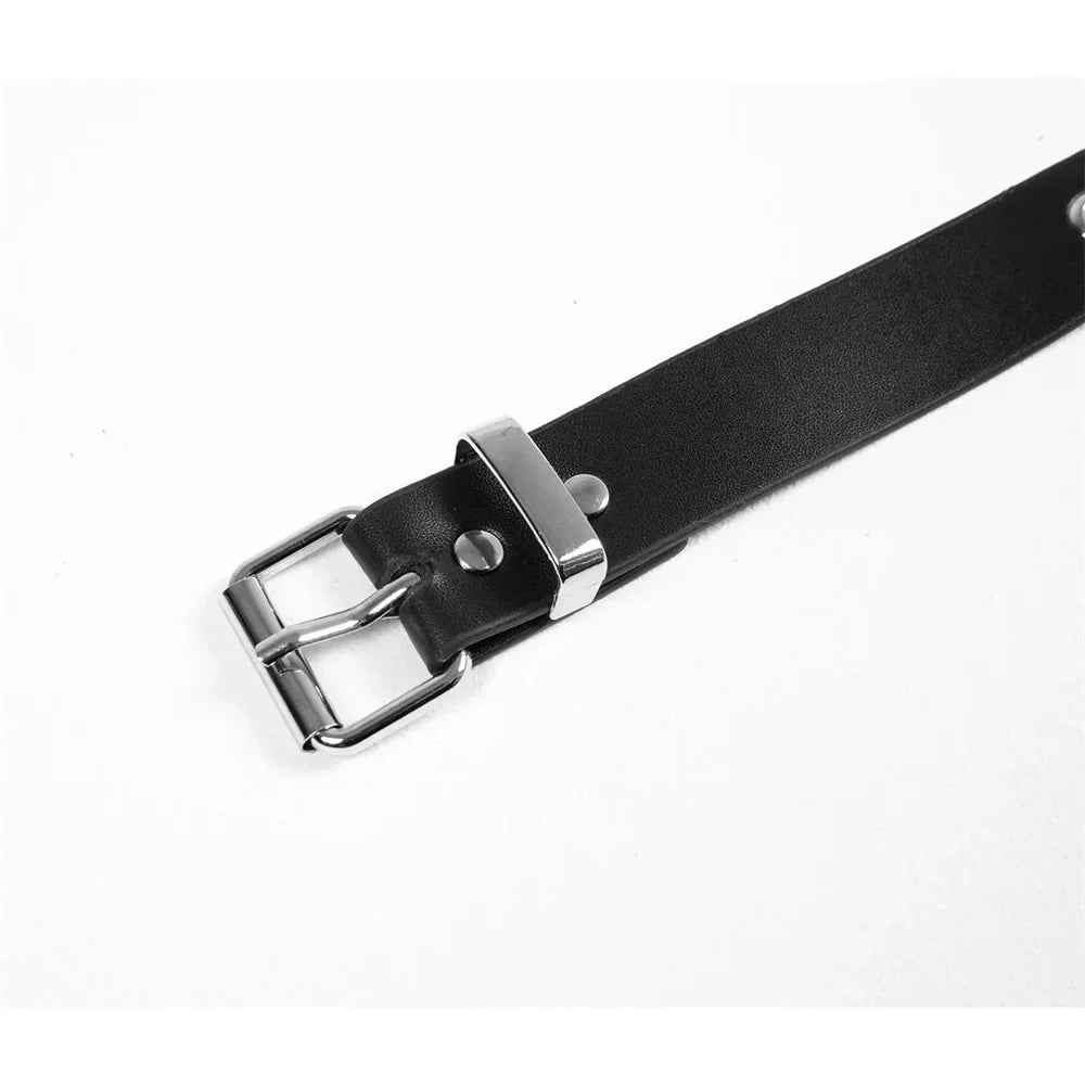 2024 Punk Cool Adjustable PU Bracelet for Men & Women – Vintage Gothic, Hip Hop, Rock, Kpop Dancer Jewelry Accessories