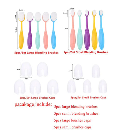 Soft Synthetic Blending Brush Set – Flat Ink Brushes with Caps for DIY Scrapbooking, Card Making & Craft Application Tools