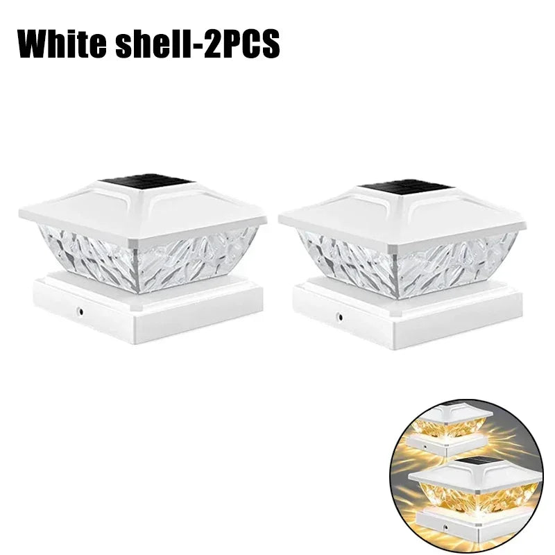 Outdoor Solar Fence Light - Waterproof LED Villa Gate, Column & Pillar Lamp for House and Garden Decor