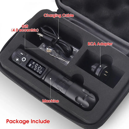 Ambition Soldier Wireless Tattoo Machine — Rotary Battery Pen with 2400mAh & LED Digital Display | Portable Power Pack for Body Art