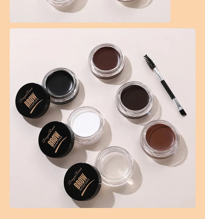 Matte Eyeliner & Eyebrow Cream Gel – Waterproof, Long-Lasting Brow Contouring Cream in Brown & Black for Wild Brows & Concealer