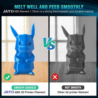 JAYO ABS 3D Printer Filament 1.75mm – High Toughness 1KG/Roll, Available in 1/2/3/5/10 Rolls