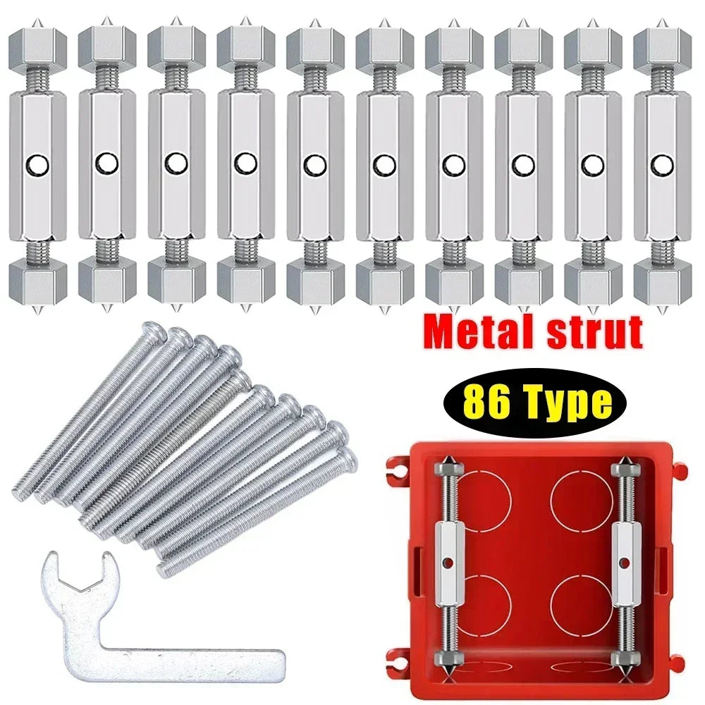 Wall Switch Socket Cassette Repair Tool | Adjustable Screws Support Rod with Wrench for 86/118 Type Electrical Accessories