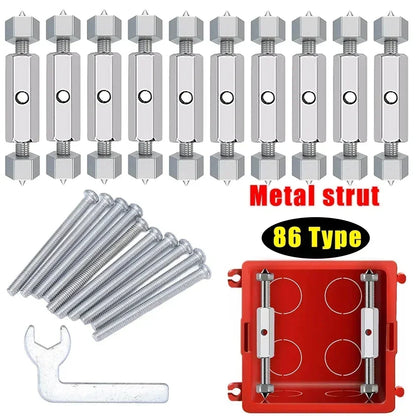 Wall Switch Socket Cassette Repair Tool | Adjustable Screws Support Rod with Wrench for 86/118 Type Electrical Accessories
