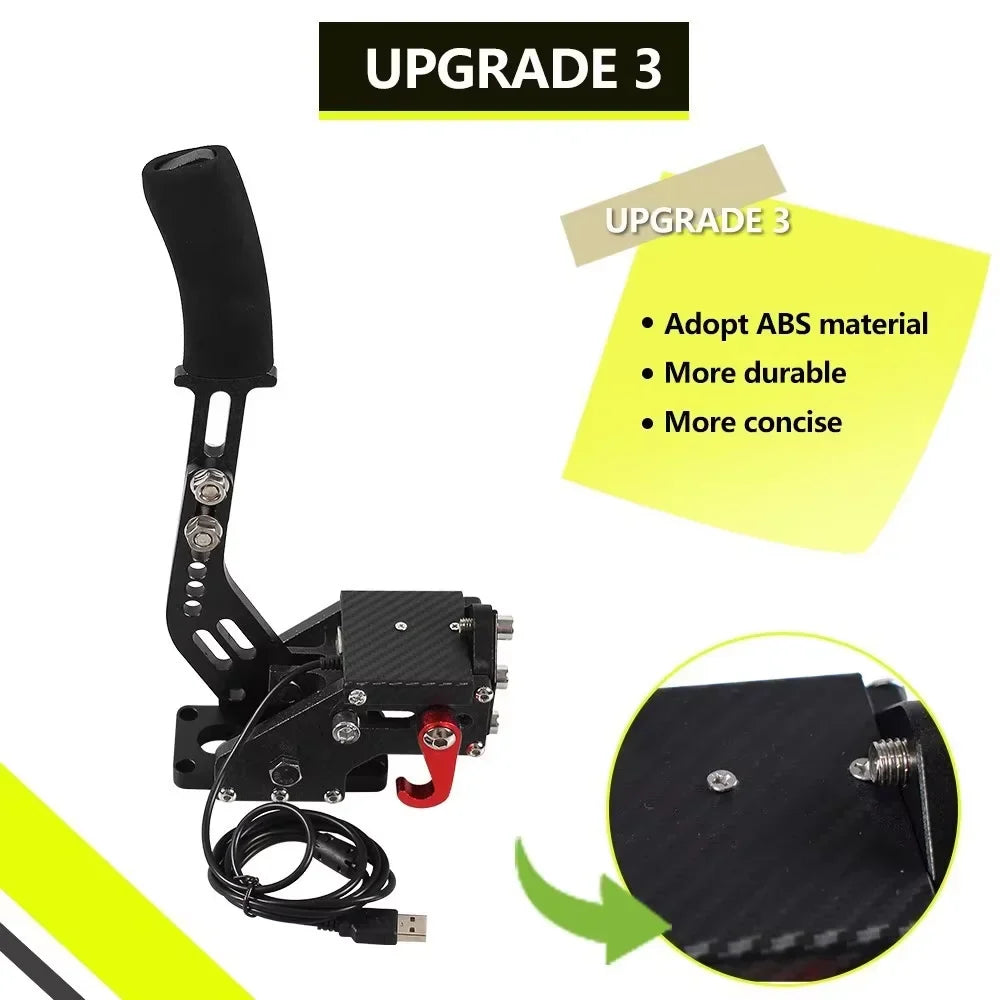 USB Handbrake for Racing Sim — Compatible with G25/27/29, T300, T500, Fanatec OSW, Dirt Rally PC Games, Red/Black/Blue HB-1009