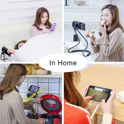 Flexible Neck Phone Holder - 360° Hands-Free Lazy Bracket Stand for iPhone, Samsung & Xiaomi