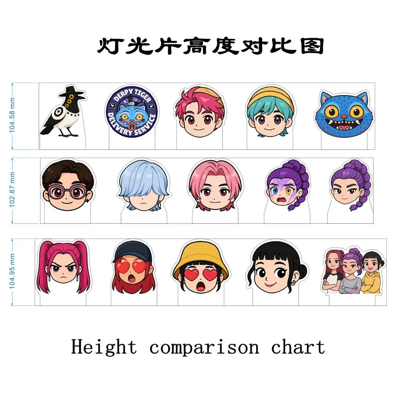 K-Pop Demon Hunters LED Night Light – Zoe, Mira, Rumi, Saja 16-Color Remote Control