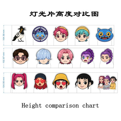 K-Pop Demon Hunters LED Night Light – Zoe, Mira, Rumi, Saja 16-Color Remote Control