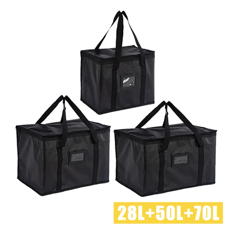 70L Large Insulated Thermal Cooler Bag – Portable Lunch Tote, Tin Foil Food Storage for Picnic, Camping, and Fresh Keeping
