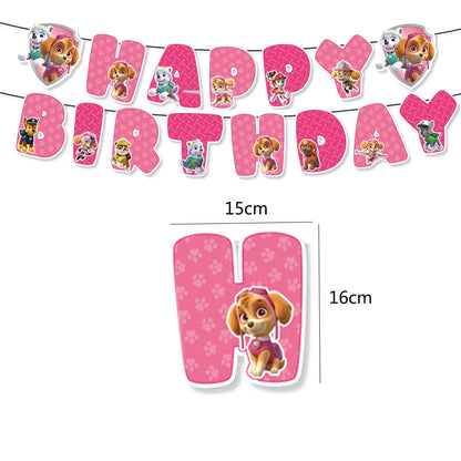 Paw Patrol Kids Birthday Party Supplies Set – Cups, Plates, Napkins, Gift Bags & Cake Toppers Decorations Kit