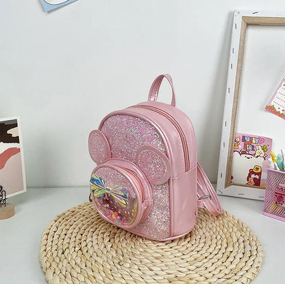 Kids Sequin Cartoon Mouse Backpack - Cute Princess Bag for Girls & Kindergarten