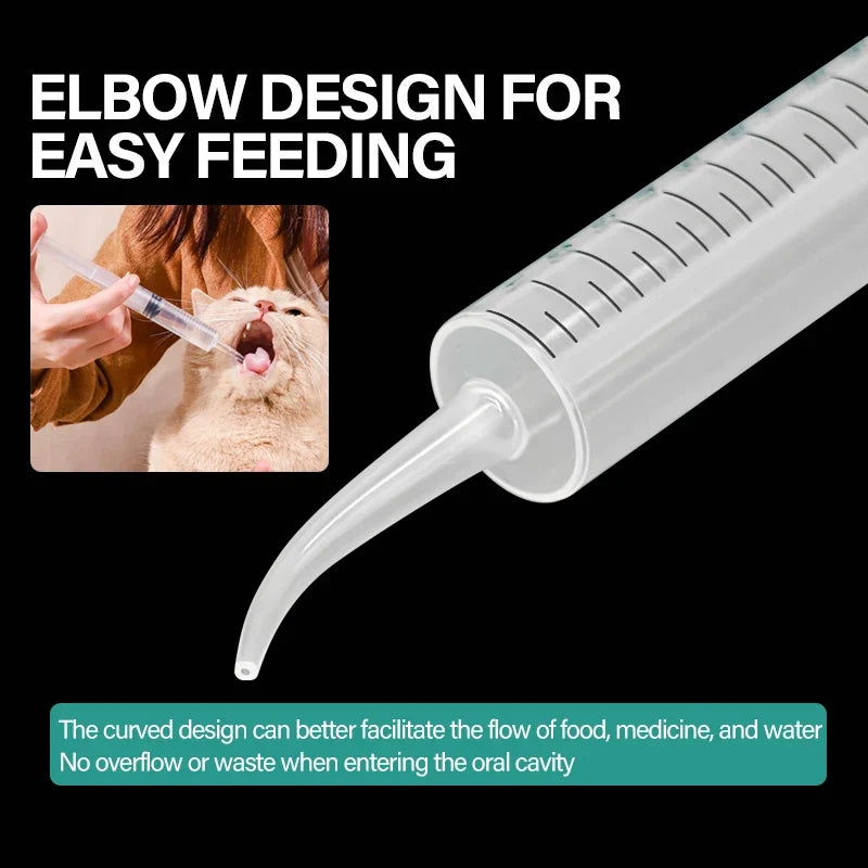 Elbow Syringe Bird Feeding Tool - 12ml Needleless Plastic Medicine Feeder for Pigeon Chick Hand Feeding
