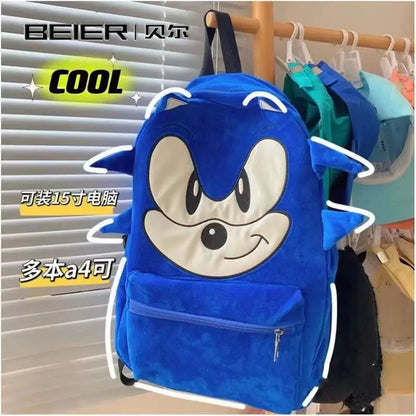 Dark Sonic The Hedgehog Backpack — Large-Capacity Game-Theme Student School Bag, Back-to-School Gift