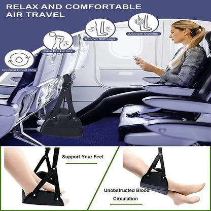 High Quality Foam Airplane Footrest - Portable Travel Footrest with Adjustable Height, Carry-On Foot Rest for Comfortable Flying