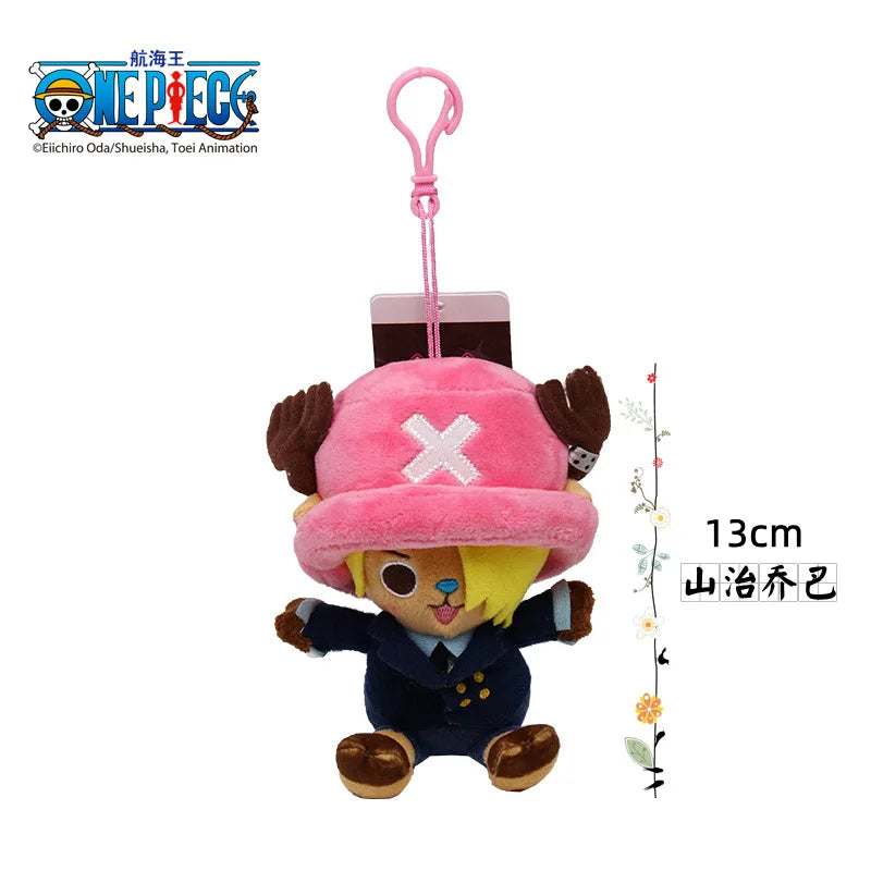 One Piece Plush Keychain Set — 14 Styles Including Tony Chopper, Luffy, Sanji, Sabo, Ace & Law | Anime Cartoon Stuffed Doll Pendant Gifts