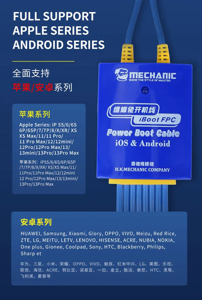 MECHANIC iBoot FPC AD MAX+ Pro Power Boot Cable – For iPhone 5S-15 Pro Max, Samsung, Huawei, Xiaomi Power Supply Test Tool