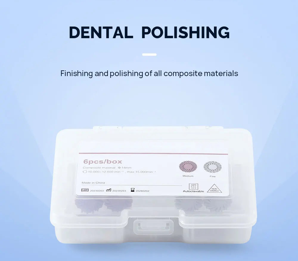 AZDENT Dental Composite Resin Polishing Disc Kit – Silicone & Diamond Wheel Burs, 2-Step Polishing