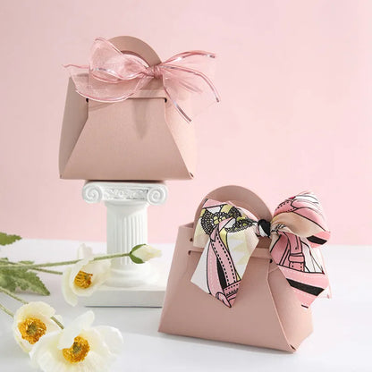 60pcs Leather Gift Bags with Ribbon: Ideal for Easter, Eid, Wedding Guest Favors, and Party Gifts
