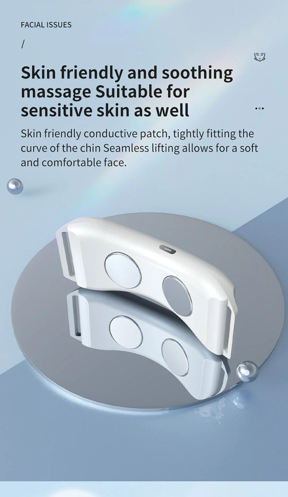 EMS Face Lifting Massager – Anti-Wrinkle, Firming V-Face Lift Microcurrent Device for Double Chin Skin Care
