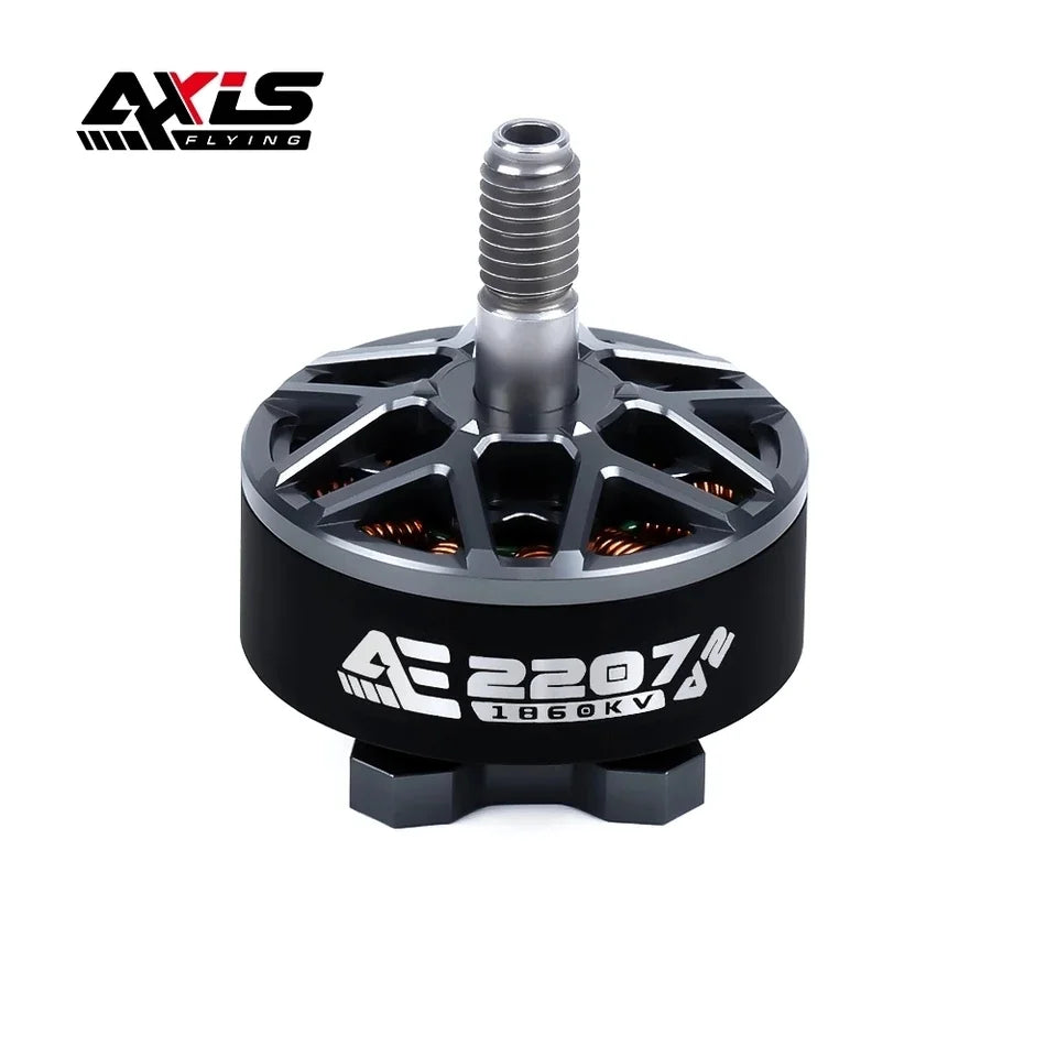 AxisFlying AE2207 V2 Brushless Motor — 1860KV/1960KV 4-6S LiPo, 5mm Shaft for 5-Inch Propeller Flower Fly Racing Drone