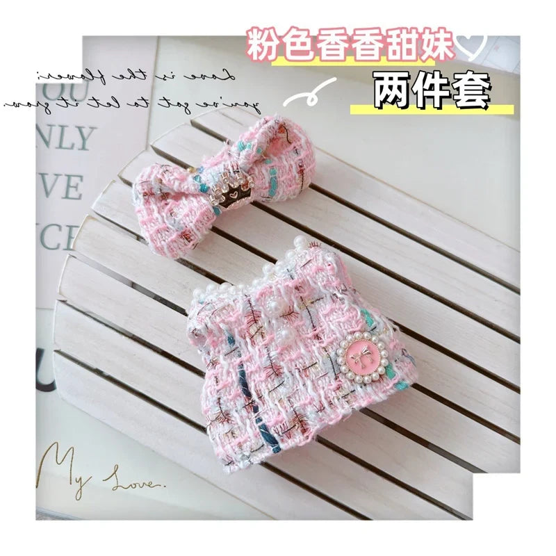 17cm Labubu Doll Accessories - Luxury Sweet Woolen Suit, Crossbody Bag & Princess Shoes Set