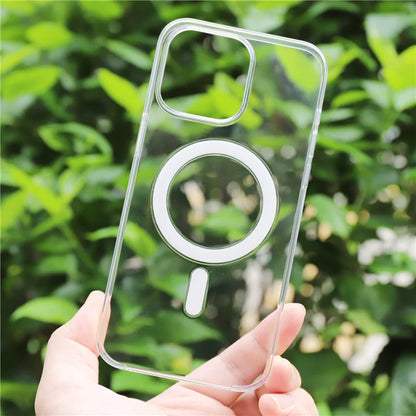 Original Animation Magnetic Case for iPhone 12-16 Pro Max — Transparent Hard PC Cover with MagSafe