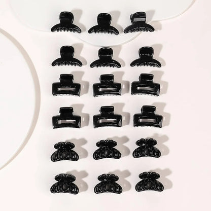 18pcs Leopard Print Mini Hair Claw Clips – No-Slip Small Jaw Clips for Thin Hair, Hair Styling Accessories for Women & Girls