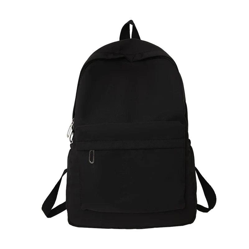 Simple Solid Color Casual Backpack | Lightweight Multifunctional Bag for School & Travel