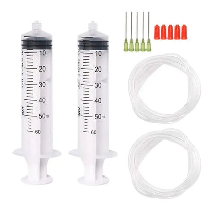 50-Pack Syringes with Blunt Tip Needles — 14G-23G with Caps for Refilling & Measuring Liquids