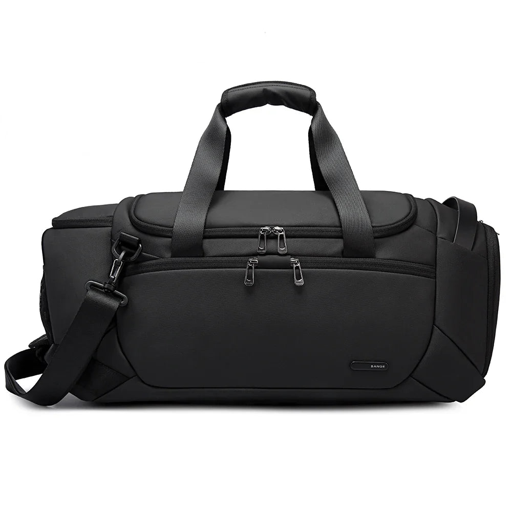 BANGE Waterproof Sports Gym Bag for Men - Fitness Training & Outdoor Dry Wet Separation Travel Bag